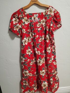 Red Floral Maxi Dress -